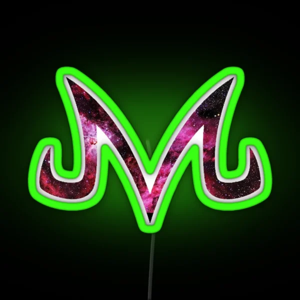 Majin Buu M Pink Galaxy Led Dragon Ball Z Led Anime RGB Neon Sign