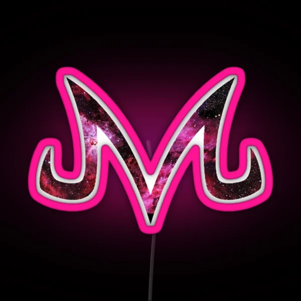 Majin Buu M Pink Galaxy Led Dragon Ball Z Led Anime RGB Neon Sign