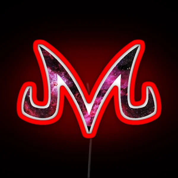 Majin Buu M Pink Galaxy Led Dragon Ball Z Led Anime RGB Neon Sign