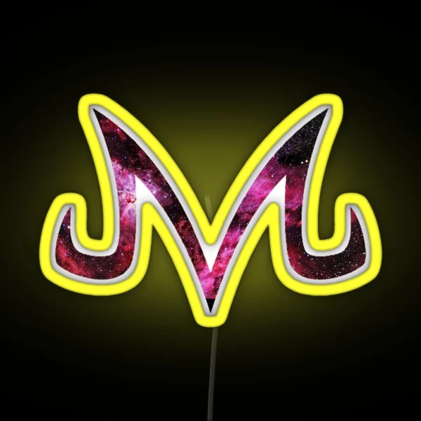 Majin Buu M Pink Galaxy Led Dragon Ball Z Led Anime RGB Neon Sign