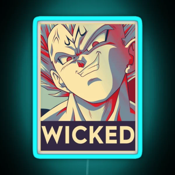Majin Vegeta Dragon Ball RGB Neon Sign