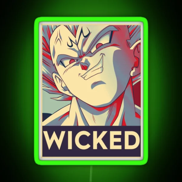 Majin Vegeta Dragon Ball RGB Neon Sign
