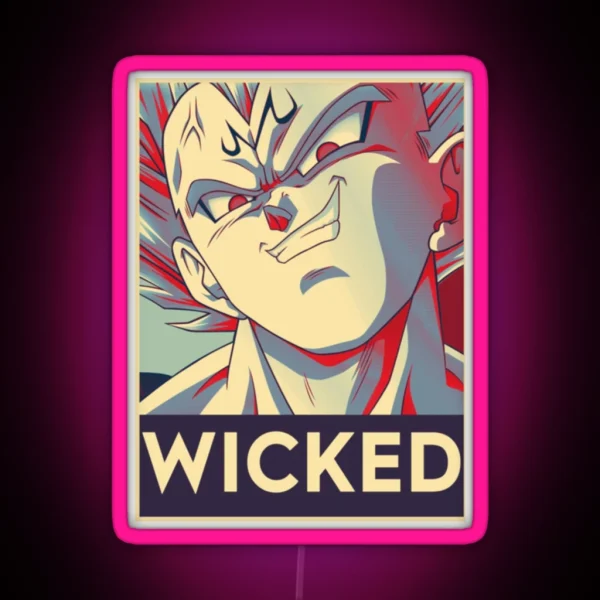 Majin Vegeta Dragon Ball RGB Neon Sign