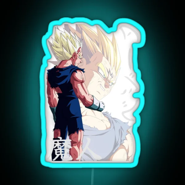 Majin Vegeta RGB Neon Sign