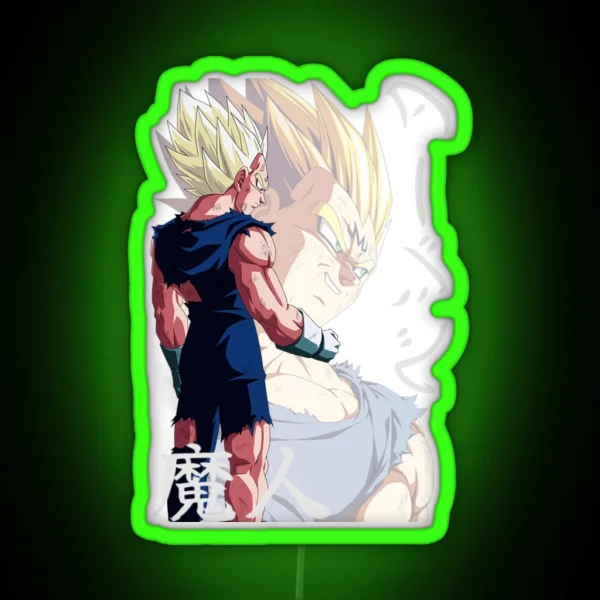 Majin Vegeta RGB Neon Sign