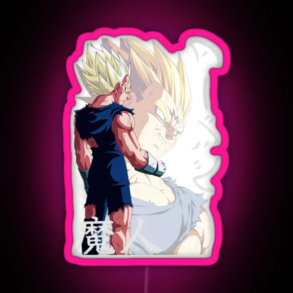 Majin Vegeta RGB Neon Sign