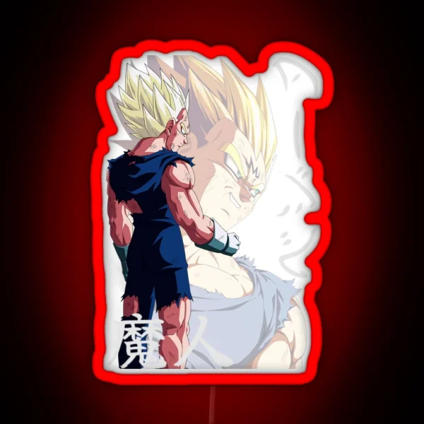 Majin Vegeta RGB Neon Sign