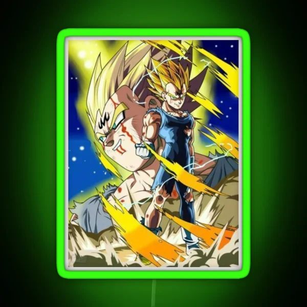 Majin Vegeta RGB Neon Sign