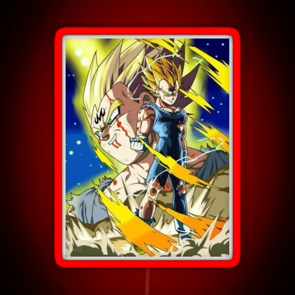 Majin Vegeta RGB Neon Sign