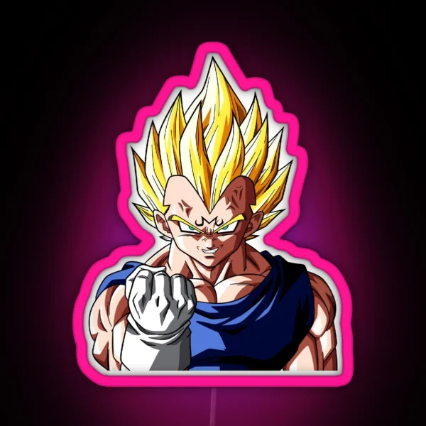 Majin Vegeta RGB Neon Sign