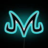 majinbu logo rgb neon sign in blue