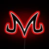 Majinbu logo with vibrant RGB neon sign in red