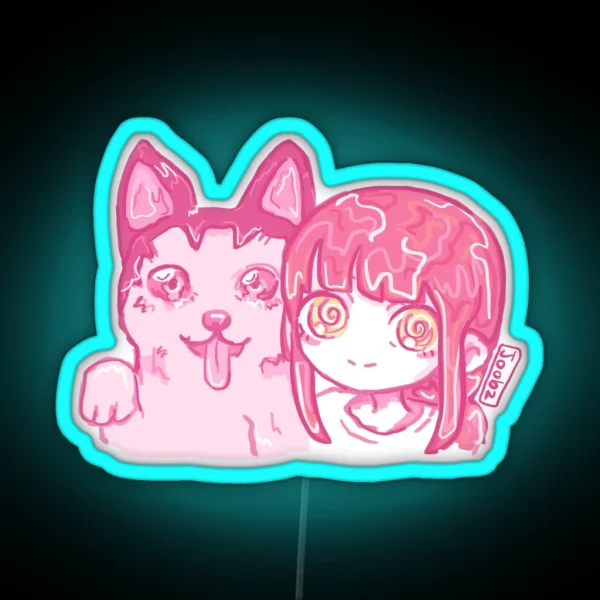 Makima And Tiramisu RGB Neon Sign