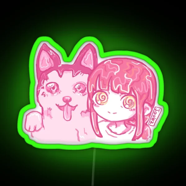 Makima And Tiramisu RGB Neon Sign