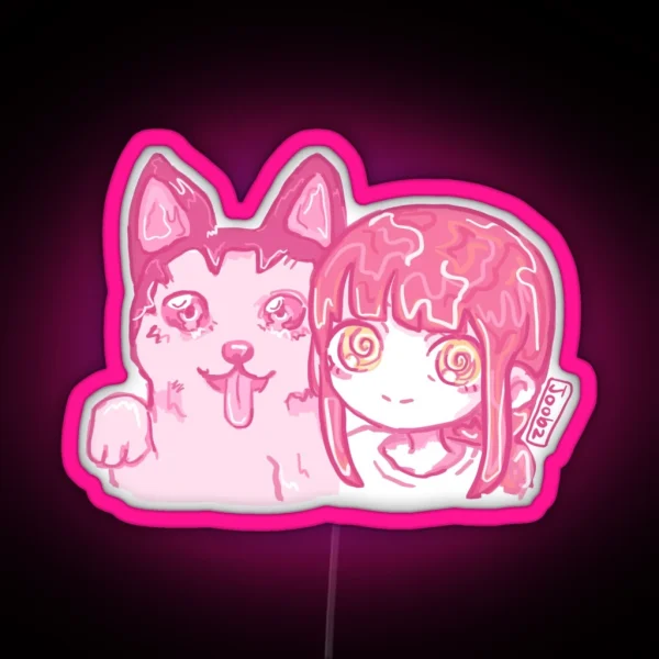Makima And Tiramisu RGB Neon Sign