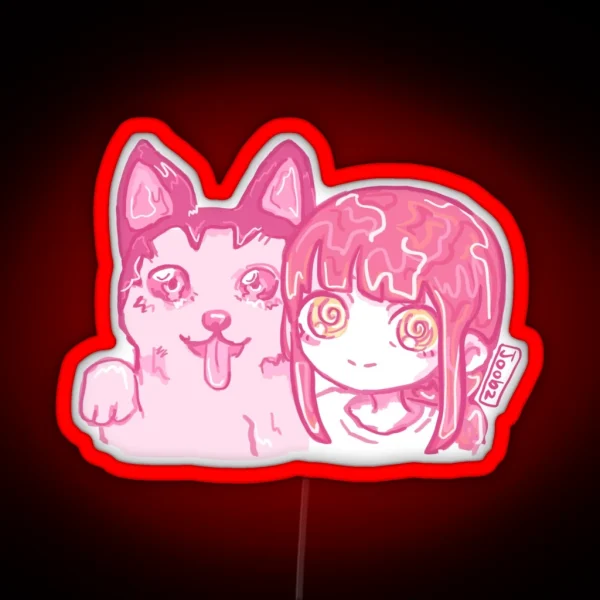 Makima And Tiramisu RGB Neon Sign