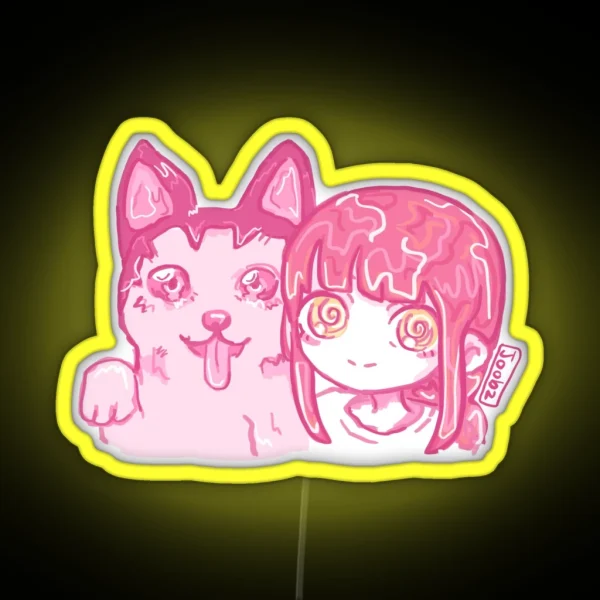 Makima And Tiramisu RGB Neon Sign