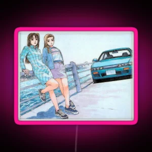 Mako And Sayuki Initial D RGB Neon Sign