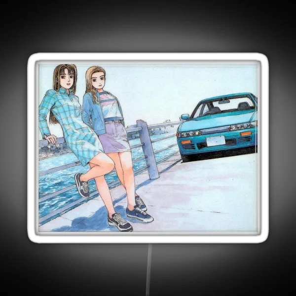 Mako And Sayuki Initial D RGB Neon Sign