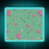 RGB Neon Sign with Mako Pattern in Blue
