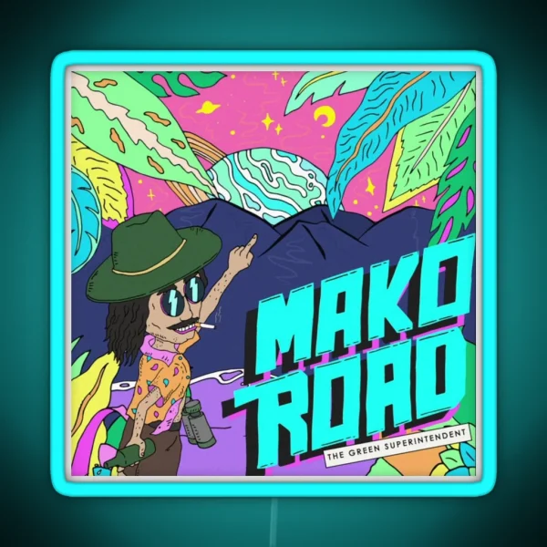 Mako Road Green Superintendent RGB Neon Sign