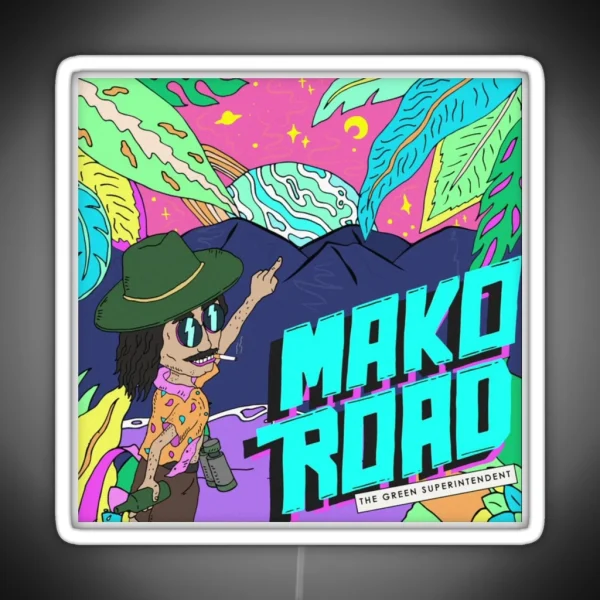 Mako Road Green Superintendent RGB Neon Sign