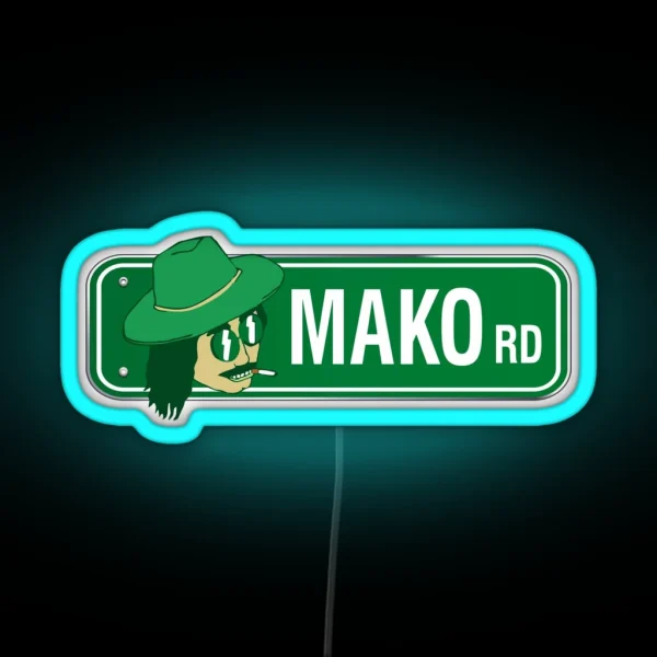 Mako Road Green Superintendent Street Sign RGB Neon Sign