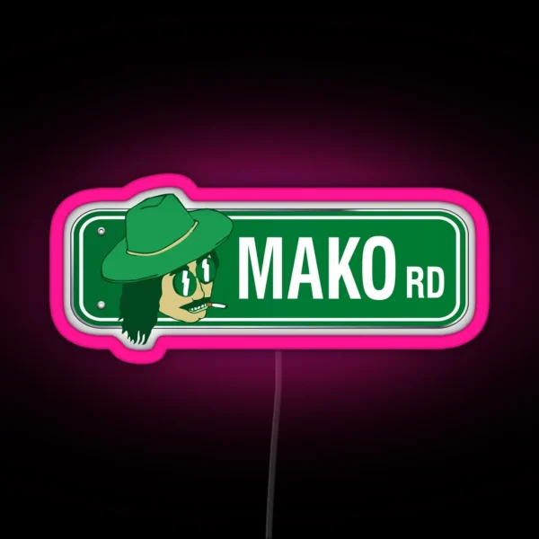 Mako Road Green Superintendent Street Sign RGB Neon Sign