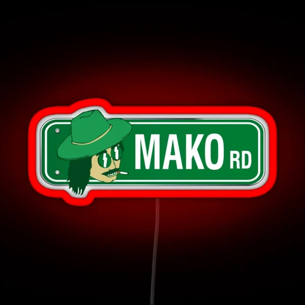 Mako Road Green Superintendent Street Sign RGB Neon Sign