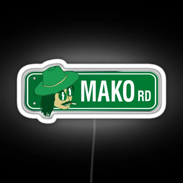 Mako Road Green Superintendent Street Sign RGB Neon Sign