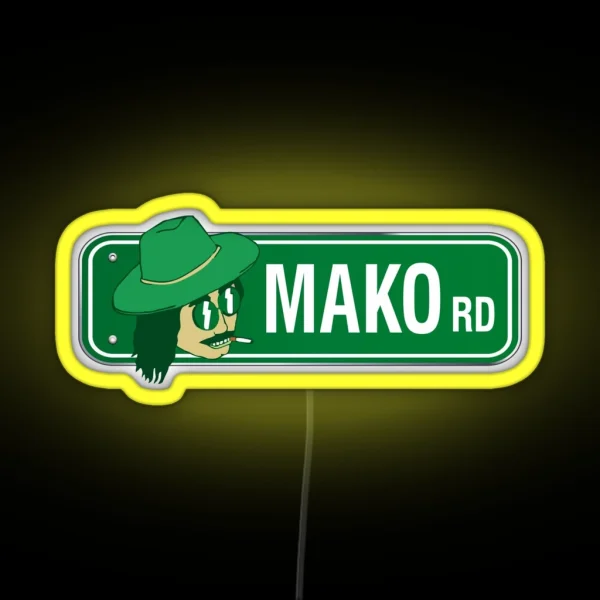 Mako Road Green Superintendent Street Sign RGB Neon Sign