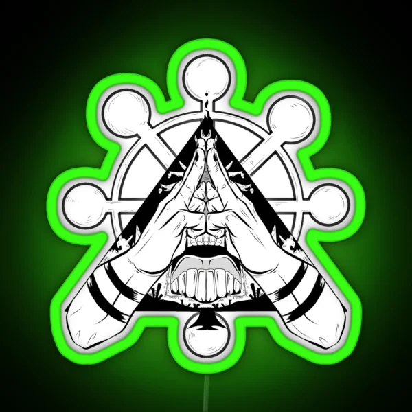 Malevolent Shrine Hand Sign RGB Neon Sign