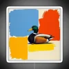 mallard duck abstract color blocks rgb neon sign