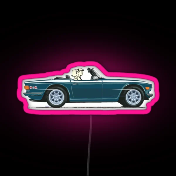 Mallard Green Color TR6 With A New Set Of Premium Wheels RGB Neon Sign