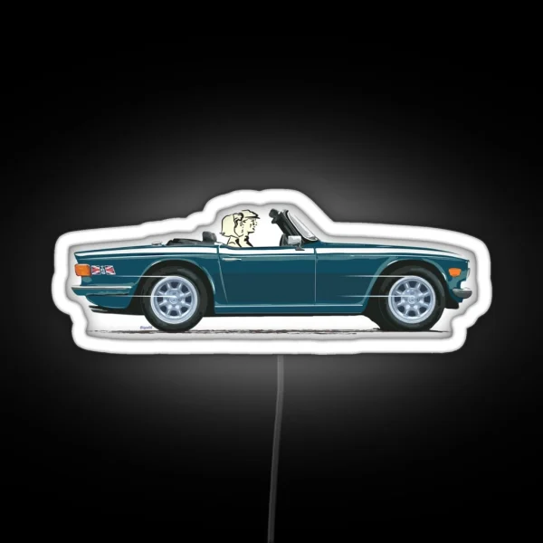 Mallard Green Color TR6 With A New Set Of Premium Wheels RGB Neon Sign