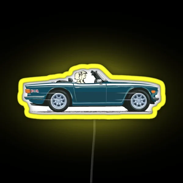 Mallard Green Color TR6 With A New Set Of Premium Wheels RGB Neon Sign