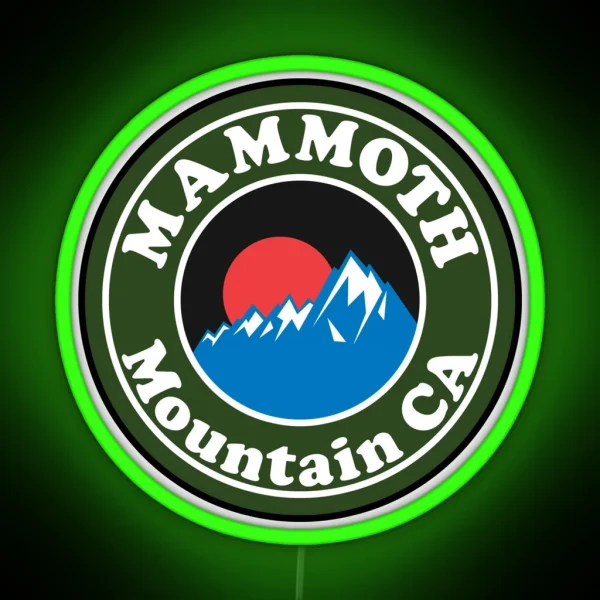 MAMMOTH MOUNTAIN CALIFORNIA SKIING SKI RGB Neon Sign