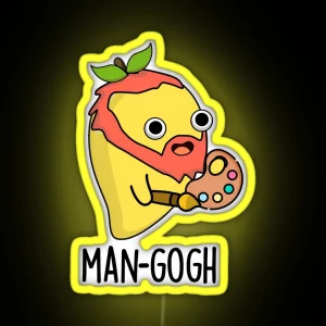 Man Gogh Funny Artist Mango Puns RGB Neon Sign