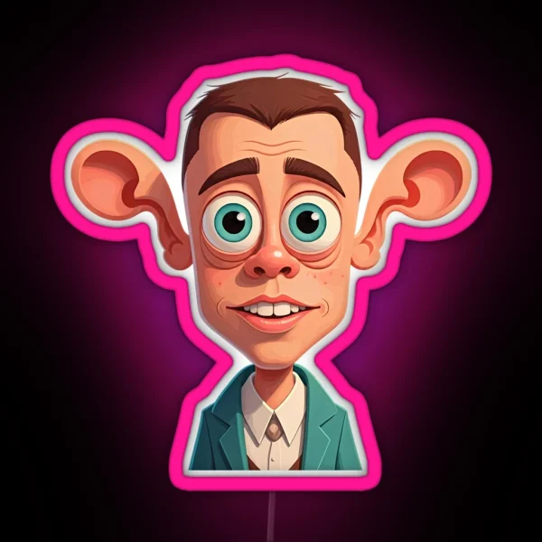 Man With Big Ears RGB Neon Sign