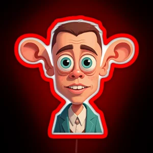 Man With Big Ears RGB Neon Sign