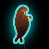 manatee cold brew coffee neon sign blue rgb 52595
