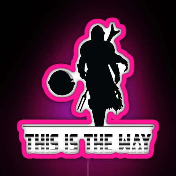 Mando Silhouette This Is The Way RGB Neon Sign