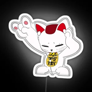 Maneki Neko Dandadan Turbo Granny Listening To Music Ver 2 RGB Neon Sign