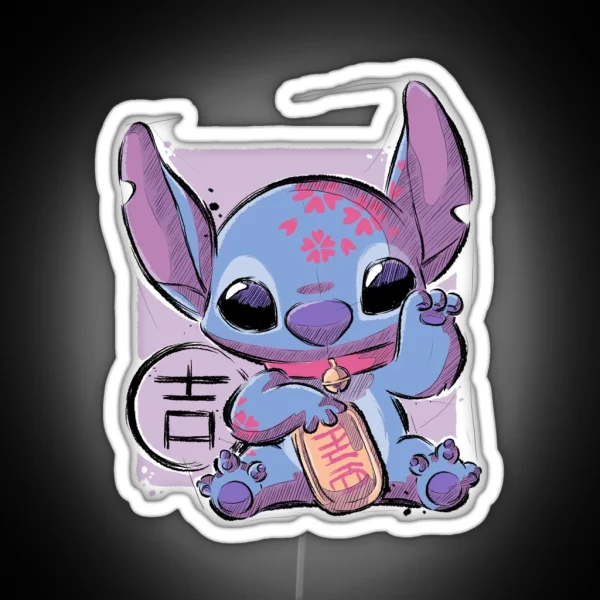 Maneki Stitch RGB Neon Sign