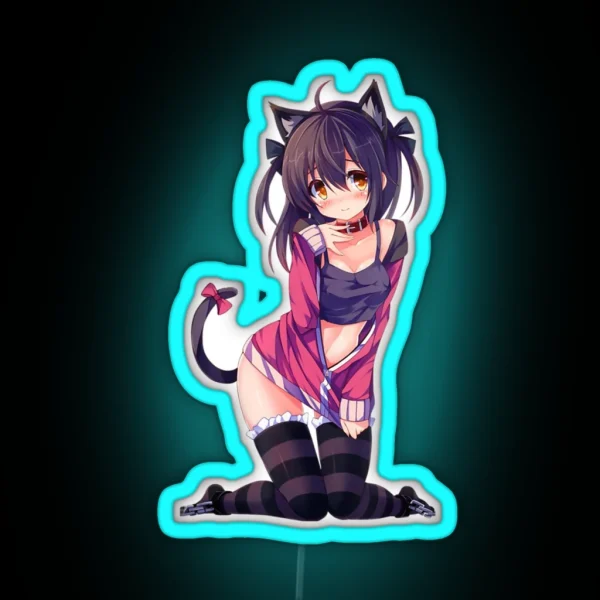 Manga Anime Girl RGB Neon Sign