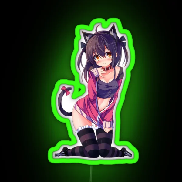 Manga Anime Girl RGB Neon Sign