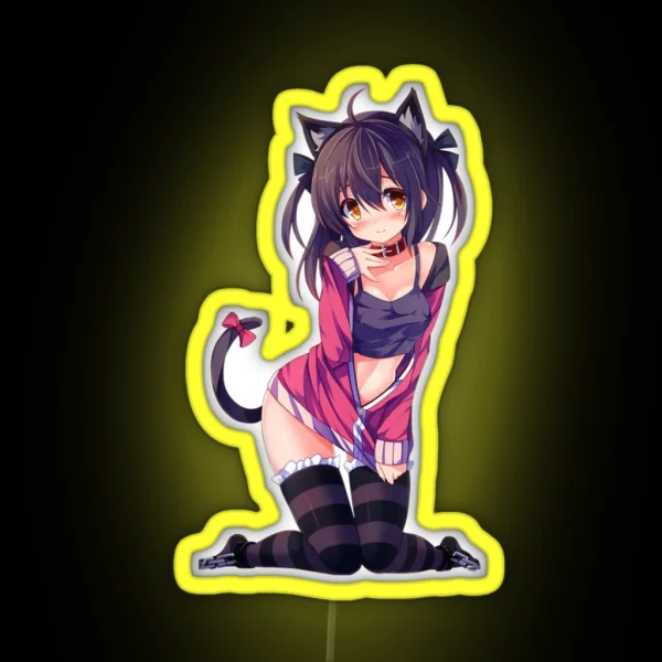 Manga Anime Girl RGB Neon Sign