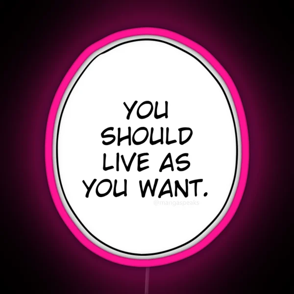 Manga Quote Birthday Teen Student Graduation RGB Neon Sign