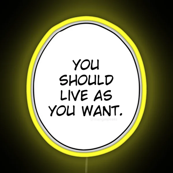 Manga Quote Birthday Teen Student Graduation RGB Neon Sign