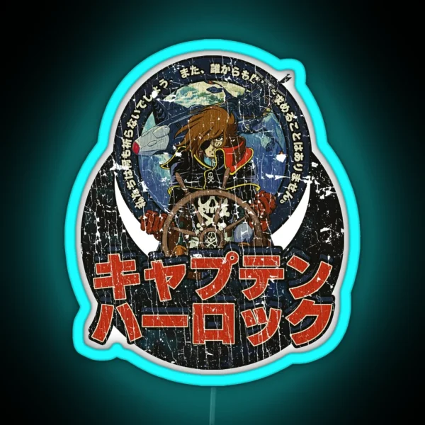 Manga Space Pirate Captain Harlock 1977 RGB Neon Sign